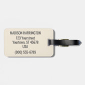 Individuelle Name Reisen Briefmarke Muster Gepäckanhänger (Rückseite horizontal)