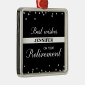Individuelle Name, Rentenerwerb Glückwunsch Schwar Ornament Aus Metall (Rechts)