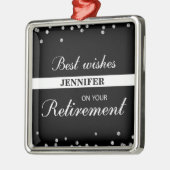 Individuelle Name, Rentenerwerb Glückwunsch Schwar Ornament Aus Metall (Links)