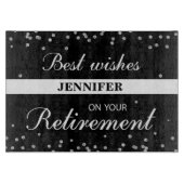 Individuelle Name, Rentenerwerb Glückwunsch Schwar Schneidebrett (Vorderseite)