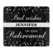 Individuelle Name, Rentenerwerb Glückwunsch Schwar Schneidebrett (Vorderseite)