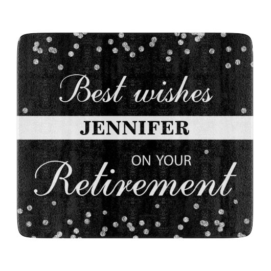 Individuelle Name, Rentenerwerb Glückwunsch Schwar Schneidebrett (Vorderseite)
