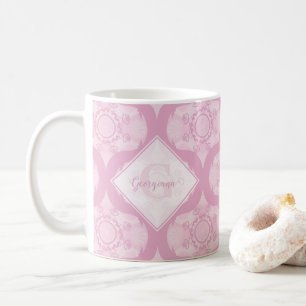 Individuelle Name Retro 1970er Preppy in Pink Mand Kaffeetasse