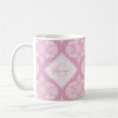 Individuelle Name Retro 1970er Preppy in Pink Mand Kaffeetasse (Links)