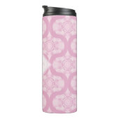 Individuelle Name Retro 1970er Preppy in Pink Mand Thermosbecher (Nach rechts gedreht)