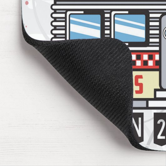 Individuelle Name Retro 50er Diner Sign Fifties At Mousepad (Ecke)