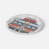 Individuelle Name Retro 50er Diner Sign Fifties At Pappteller (Schrägansicht)