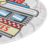 Individuelle Name Retro 50er Diner Sign Fifties At Schneidebrett (Ecke)