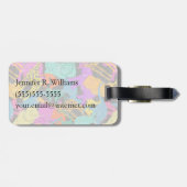 Individuelle Name Retro Animal Silhouetten Muster Gepäckanhänger (Rückseite horizontal)