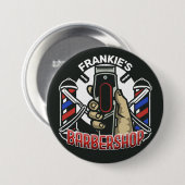 Individuelle Name Retro Barber Shop Pole Barbersho Button (Vorne & Hinten)