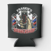 Individuelle Name Retro Barber Shop Pole Barbersho Dosenkühler (Vorderseite)