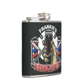 Individuelle Name Retro Barber Shop Pole Barbersho Flachmann (Rechts)