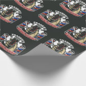 Individuelle Name Retro Barber Shop Pole Barbersho Geschenkpapier (Ecke)