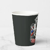 Individuelle Name Retro Barber Shop Pole Barbersho Pappbecher (Rechts)