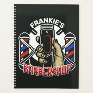 Individuelle Name Retro Barber Shop Pole Barbersho Planer