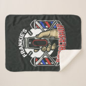 Individuelle Name Retro Barber Shop Pole Barbersho Sherpadecke (Vorderseite (Horizontal))