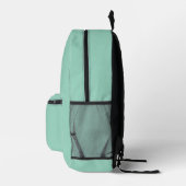 individuelle Name Retro blauer Rucksack mit daisy (Rechts)