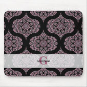 Individuelle Name Retro Dusky Rose Blumenfronten M Mousepad (Vorne)