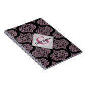Individuelle Name Retro Dusky Rose Blumenfronten M Notizblock (Rechte Seite)