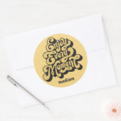 Individuelle Name Retro "Enjoy Every moment" Runder Aufkleber (Umschlag)