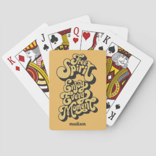Individuelle Name Retro "Free Spirit" Spielkarten