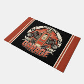 Individuelle Name Retro Gaspumpe Motorradfahrer Ga Fußmatte (Schrägansicht)