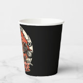 Individuelle Name Retro Gaspumpe Motorradfahrer Ga Pappbecher (Links)