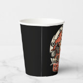 Individuelle Name Retro Gaspumpe Motorradfahrer Ga Pappbecher (Rechts)