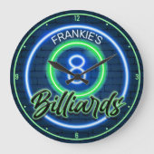 Individuelle Name Retro Imitate Neuner 8 Ball Bill Große Wanduhr (Vorderseite)