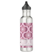 Individuelle Name Retro Radiant Dusky Rose Dot Man Edelstahlflasche (Rechts)