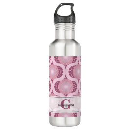 Individuelle Name Retro Radiant Dusky Rose Dot Man Edelstahlflasche