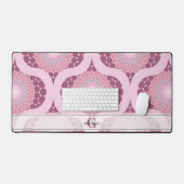 Individuelle Name Retro Radiant Dusky Rose Dot Man Schreibtischunterlage (Tastatur & Maus)