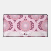 Individuelle Name Retro Radiant Dusky Rose Dot Man Schreibtischunterlage (Vorderseite)