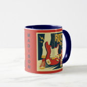 Individuelle Name Retro Rock Tasse (VorderseiteRechts)