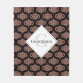 Individuelle Name Retro Safari Sunset Bohemisch Ma Fleecedecke (Vorderseite)