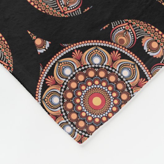 Individuelle Name Retro Safari Sunset Bohemisch Ma Fleecedecke (Ecke)