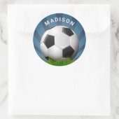 Individuelle Name Retro Soccer Ball Aufkleber (Tasche)
