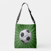 Individuelle Name Retro Soccer Ball Taschen (Rückseite)