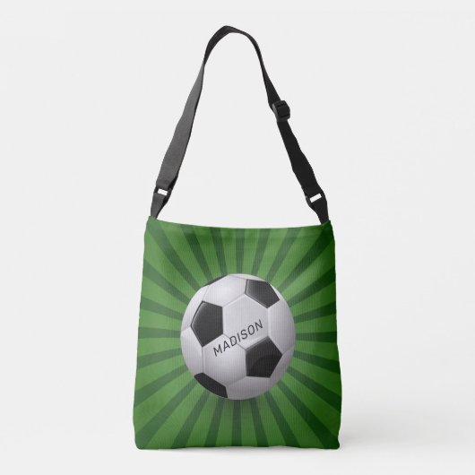 Individuelle Name Retro Soccer Ball Taschen (Rückseite)