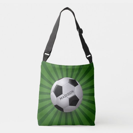 Individuelle Name Retro Soccer Ball Taschen (Vorderseite)