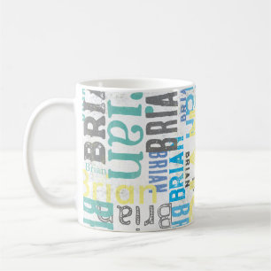 Individuelle Name Retro Typografie Kaffeetasse