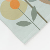Individuelle Name Retro Vintage Wildblume Blumenst Fleecedecke (Ecke)