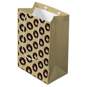 Individuelle Name Retro Vinyl Record Mittlere Geschenktüte