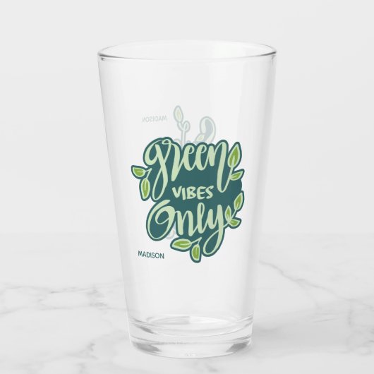 Individuelle Name Rette die Erde Glas (Rückseite)