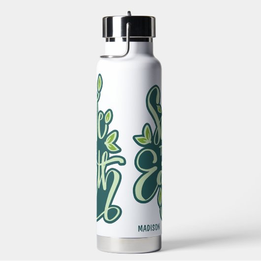 Individuelle Name Rette die Erde Trinkflasche (rechts)