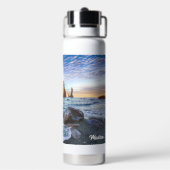 Individuelle Name Reynisfjara Beach, Island Trinkflasche (Hinten)
