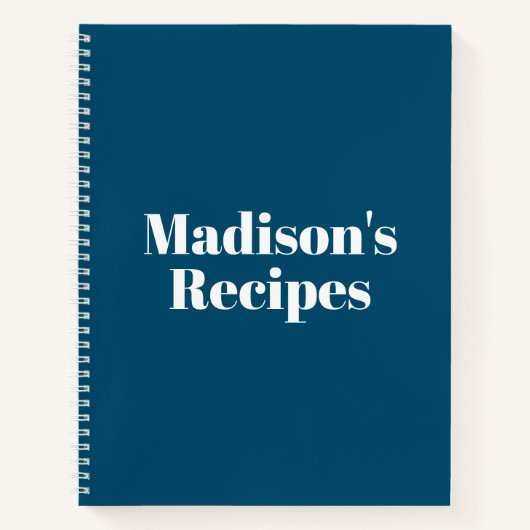 Individuelle Name Rezept Buchen Muttertag Geburtst Notizblock (Vorderseite)