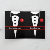 INDIVIDUELLE NAME Ring Bearer Wedding Vielen Dank Dankeskarte (Innenseite)