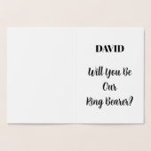 Individuelle Name Ringbearer Hochzeit Einfache Min Folienkarte (Innenseite)