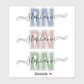 Individuelle Name RN Eingetragene Krankenversicher Aufkleber (Blatt)